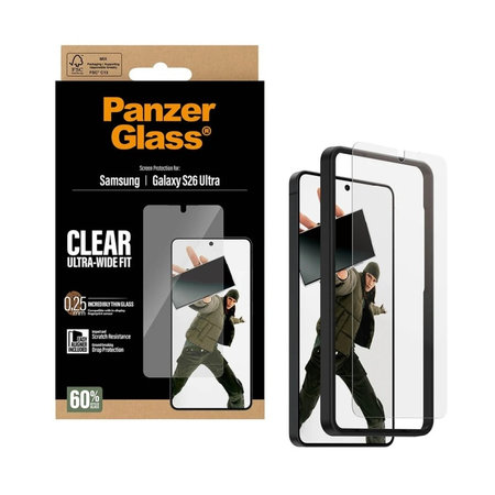 PanzerGlass - Tvrdené sklo UWF s aplikátorom pre Samsung Galaxy S26 Ultra, číra