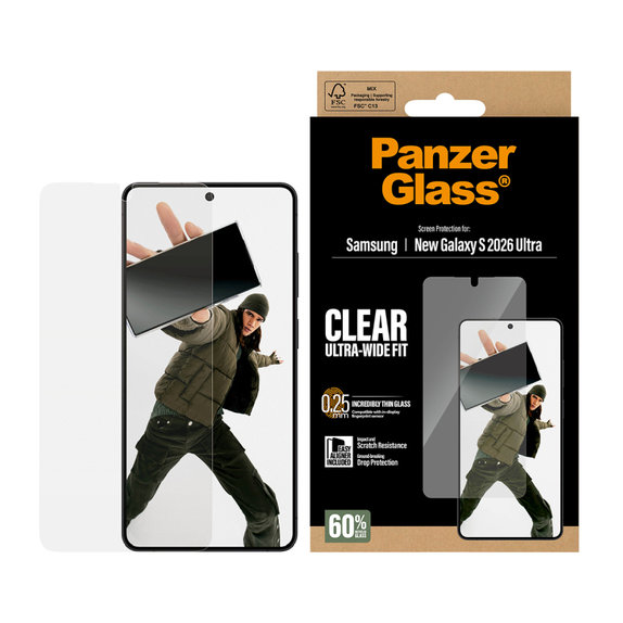 Tvrdené sklo UWF s aplikátorom pre Samsung S26 Ultra, Číra, PanzerGlass