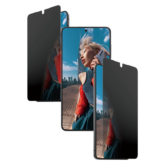 Tvrdené sklo UWF 2-Way Privacy s aplikátorom pre Samsung Galaxy S26+, Číra, PanzerGlass