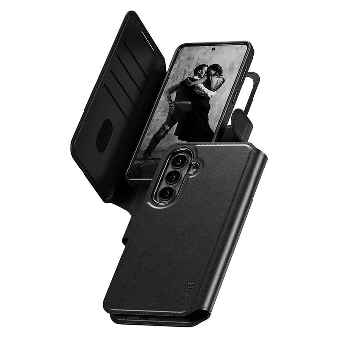 Puzdro Tango Wallet Two-In-One s QI pre Samsung Galaxy S26+, Čierna, PanzerGlass