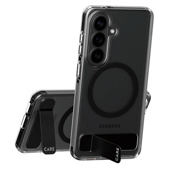 Puzdro Kickstand s čiernym QI pre Samsung Galaxy S26, Transparentná, PanzerGlass