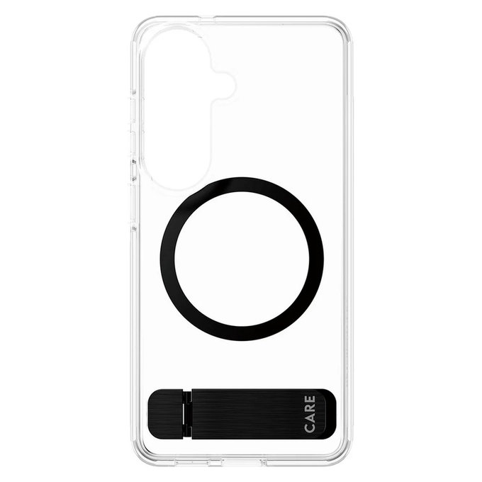 Puzdro Kickstand s čiernym QI pre Samsung Galaxy S26, Transparentná, PanzerGlass
