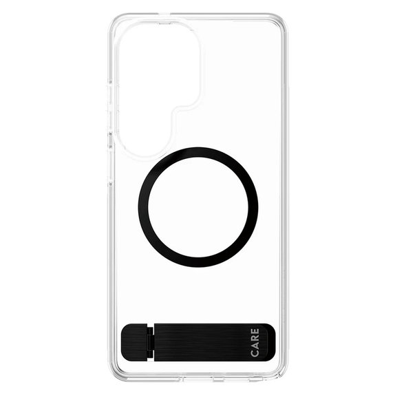Puzdro Kickstand s čiernym QI pre Samsung Galaxy S26 Ultra, Transparentná, PanzerGlass