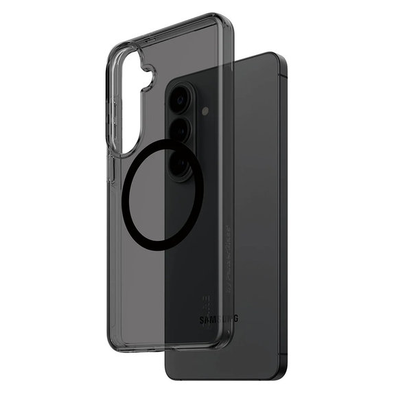 Puzdro Smokey s čiernym QI pre Samsung Galaxy S26+, Čierna, PanzerGlass