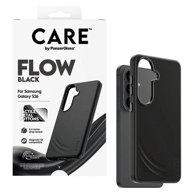 Puzdro FLOW s QI pre Samsung Galaxy S26, Čierna, PanzerGlass