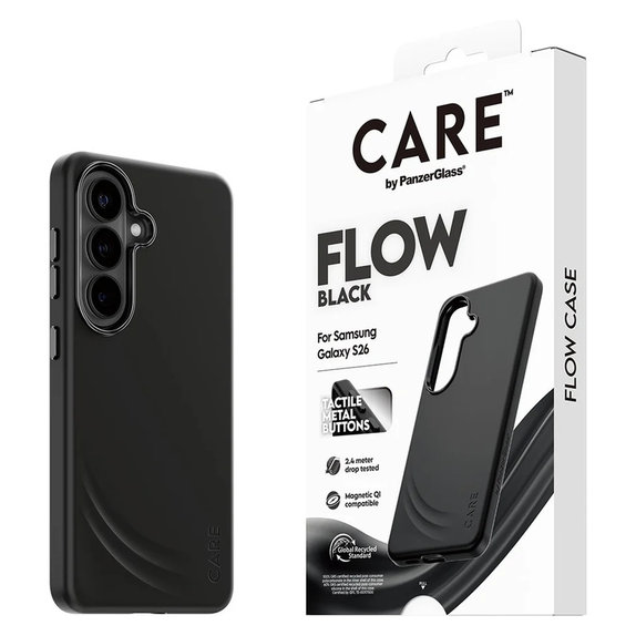 Puzdro FLOW s QI pre Samsung Galaxy S26, Čierna, PanzerGlass