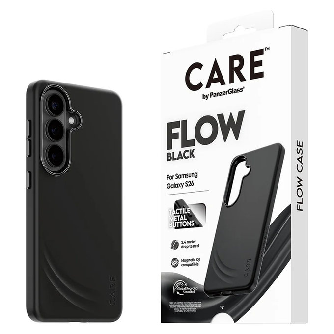 Puzdro FLOW s QI pre Samsung Galaxy S26, Čierna, PanzerGlass