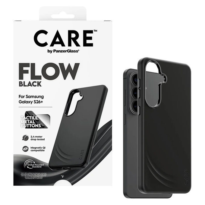 Puzdro FLOW s QI pre Samsung Galaxy S26+, Čierna, PanzerGlass