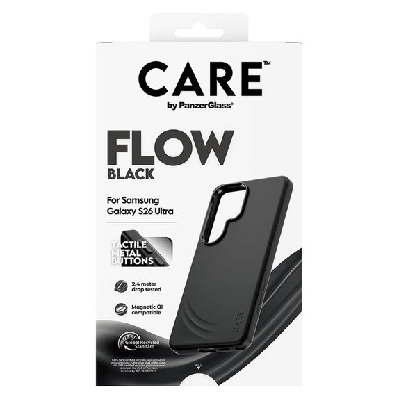 Puzdro FLOW s QI pre Samsung Galaxy S26 Ultra, Čierna, PanzerGlass