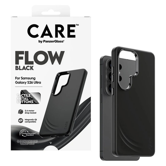 Puzdro FLOW s QI pre Samsung Galaxy S26 Ultra, Čierna, PanzerGlass