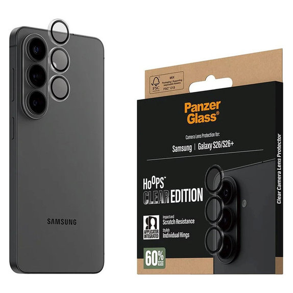 Ochranný kryt objektívu Hoops pre Samsung S26/S26+, Transparentná, PanzerGlass