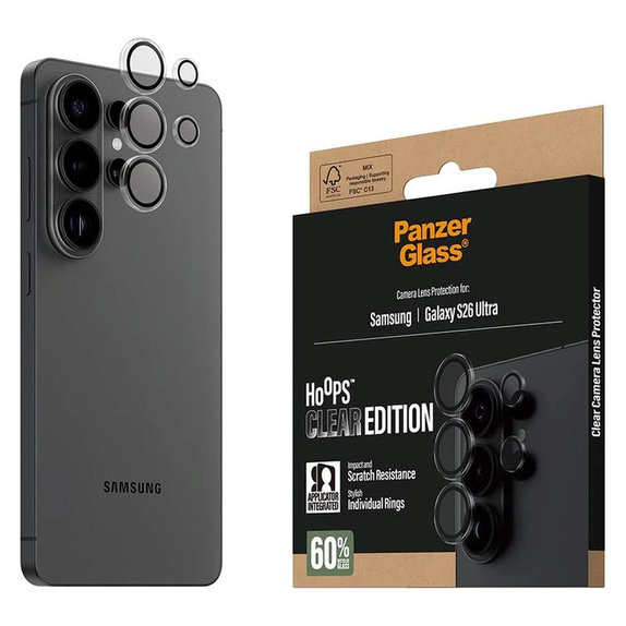 Ochranný kryt objektívu Hoops pre Samsung S26 Ultra, Transparentná, PanzerGlass