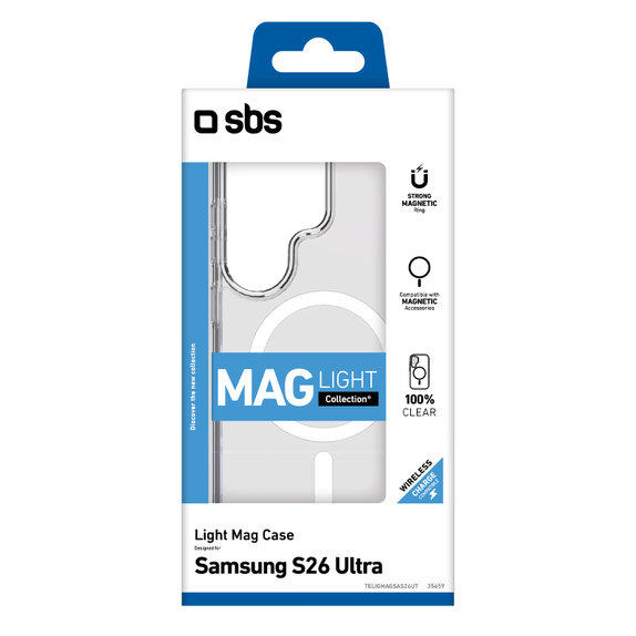 SBS - Puzdro Light Mag pre Samsung Galaxy S26 Ultra, transparentná