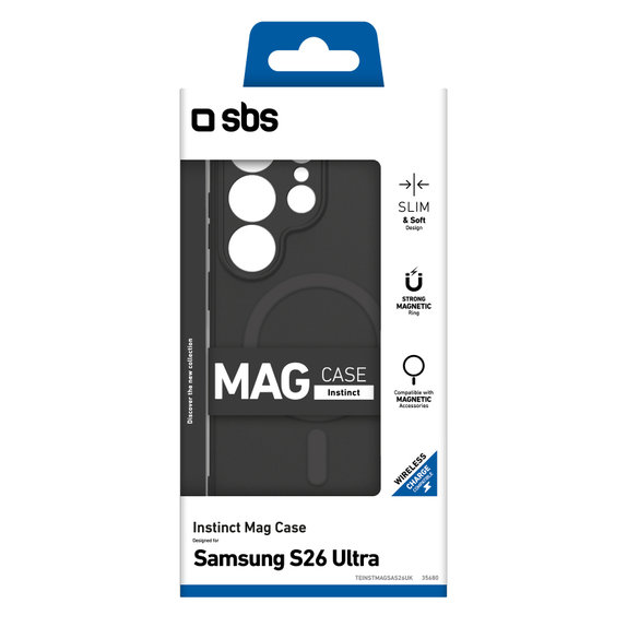 SBS - Puzdro Instinct Mag pre Samsung Galaxy S26 Ultra, čierna
