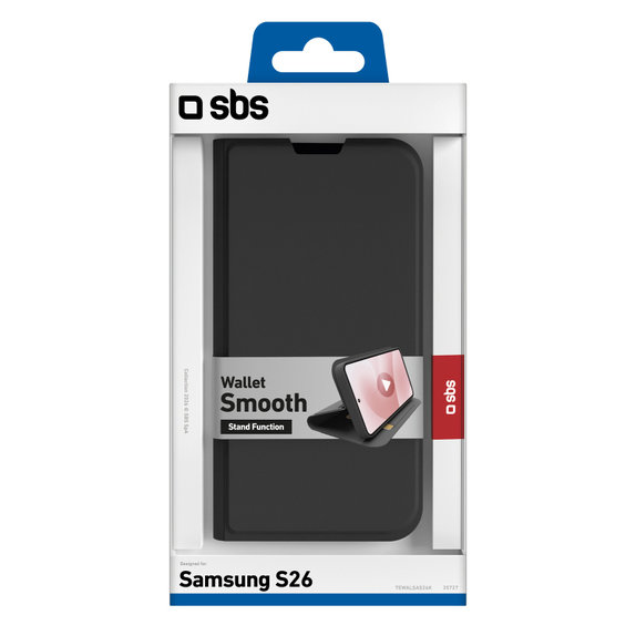 SBS - Puzdro Book Wallet Smooth pre Samsung Galaxy S26, čierna