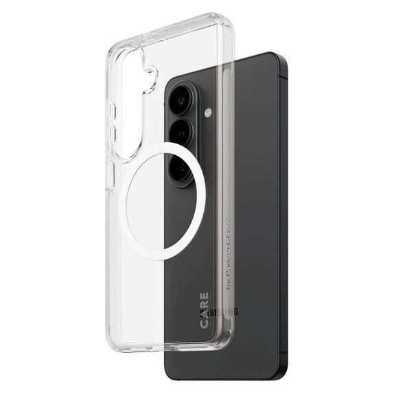 Puzdro Urban Explorer s bielym QI pre Samsung Galaxy S26, Transparentná, PanzerGlass