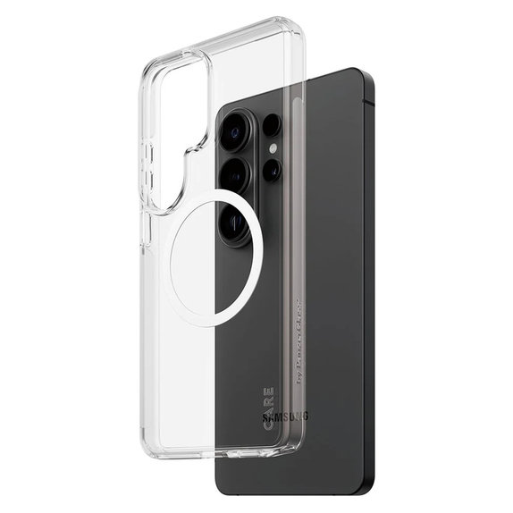 Puzdro Urban Explorer s bielym QI pre Samsung Galaxy S26 Ultra, Transparentná, PanzerGlass