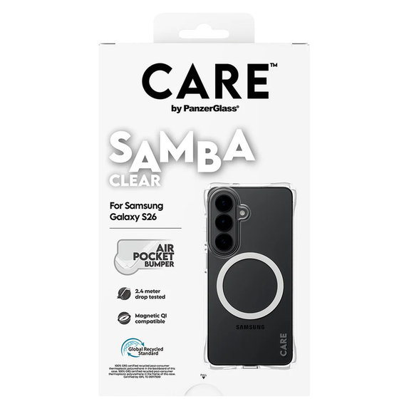 Puzdro Samba s bielym QI pre Samsung Galaxy S26, Transparentná, PanzerGlass