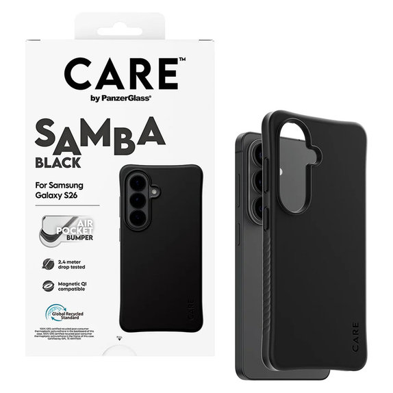 Puzdro Samba s QI pre Samsung Galaxy S26, Čierna, PanzerGlass
