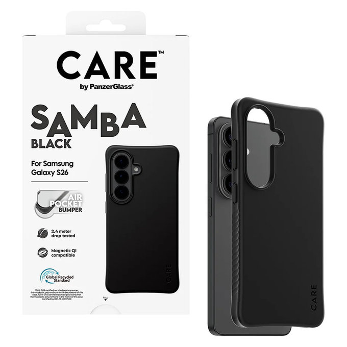 Puzdro Samba s QI pre Samsung Galaxy S26, Čierna, PanzerGlass