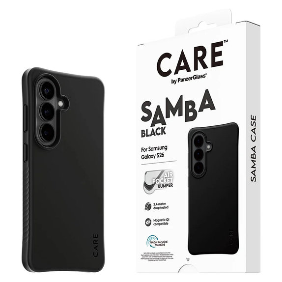 Puzdro Samba s QI pre Samsung Galaxy S26, Čierna, PanzerGlass
