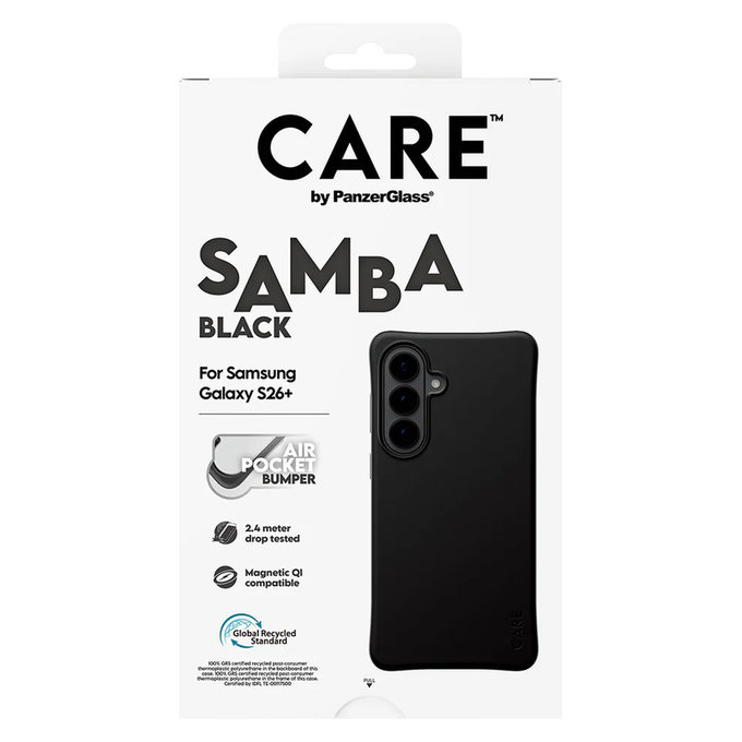 Puzdro Samba s QI pre Samsung Galaxy S26+, Čierna, PanzerGlass