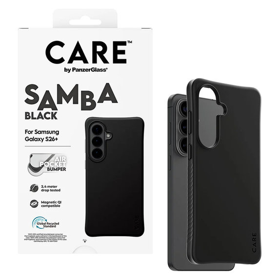 Puzdro Samba s QI pre Samsung Galaxy S26+, Čierna, PanzerGlass