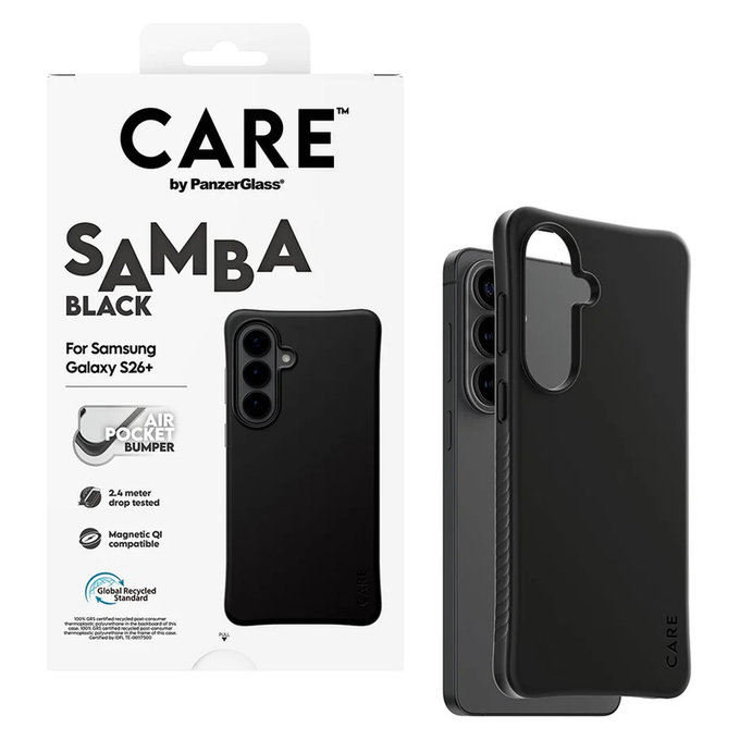 Puzdro Samba s QI pre Samsung Galaxy S26+, Čierna, PanzerGlass
