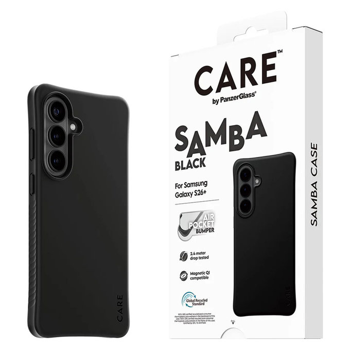 Puzdro Samba s QI pre Samsung Galaxy S26+, Čierna, PanzerGlass