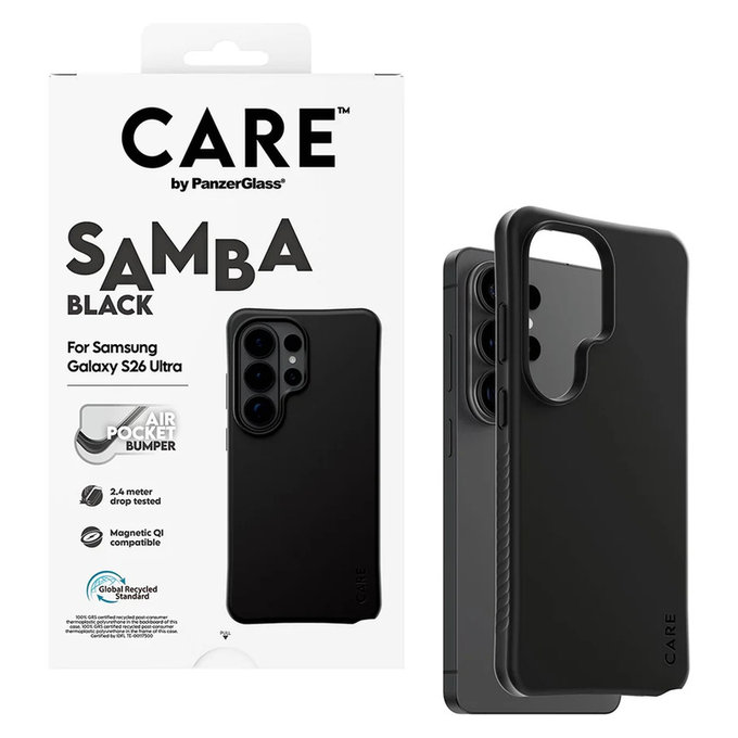 Puzdro Samba s QI pre Samsung Galaxy S26 Ultra, Čierna, PanzerGlass