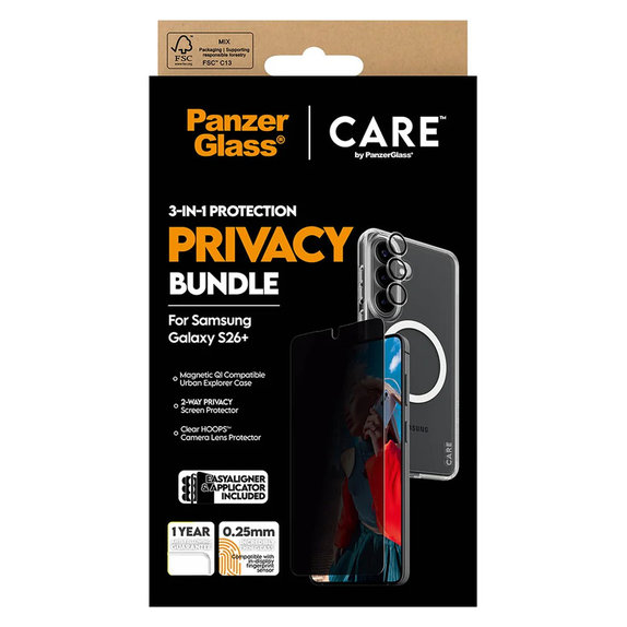 Bundle Privacy 3v1 pre Samsung Galaxy S26+, PanzerGlass