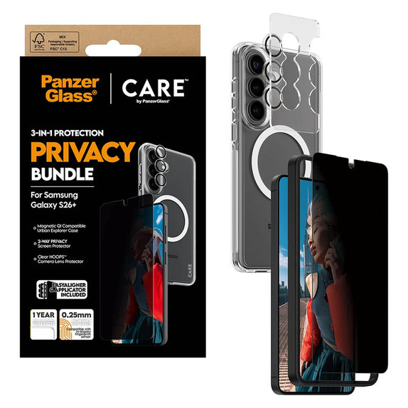 Bundle Privacy 3v1 pre Samsung Galaxy S26+, PanzerGlass