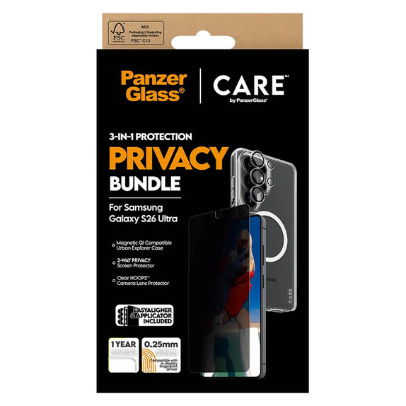 Bundle Privacy 3v1 pre Samsung Galaxy S26 Ultra, PanzerGlass