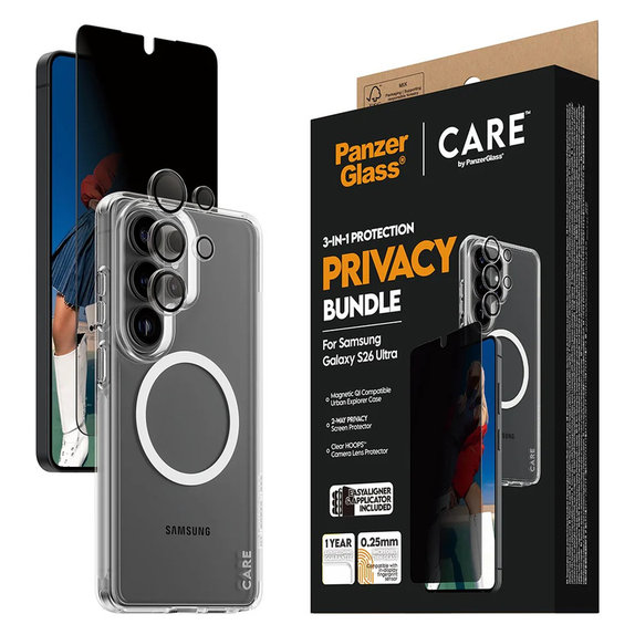 Bundle Privacy 3v1 pre Samsung Galaxy S26 Ultra, PanzerGlass