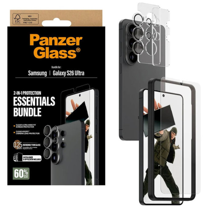 Bundle Essentials 2v1 pre Samsung S26 Ultra, PanzerGlass