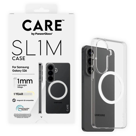 Puzdro SL1M pre Samsung S26, Transparentná, CARE
