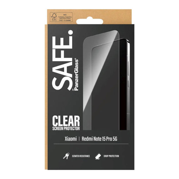 Tvrdené sklo UWF pre Xiaomi Redmi Note 15 Pro 5G, Čierna, SAFE