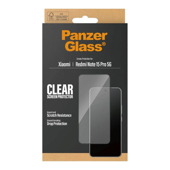 Tvrdené sklo UWF pre Xiaomi Redmi Note 15 Pro 5G, Čierna, PanzerGlass