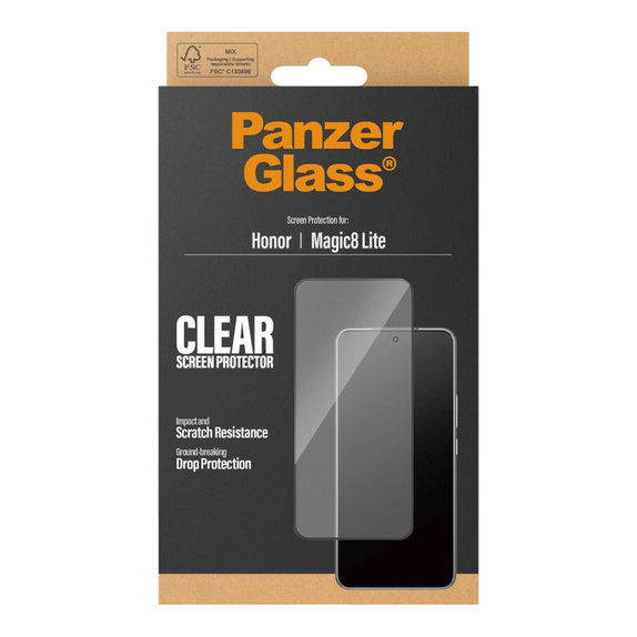 Tvrdené sklo UWF pre Honor Magic8 Lite, Čierna, PanzerGlass