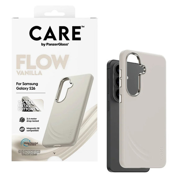 Puzdro FLOW s QI pre Samsung Galaxy S26, Vanilla, PanzerGlass