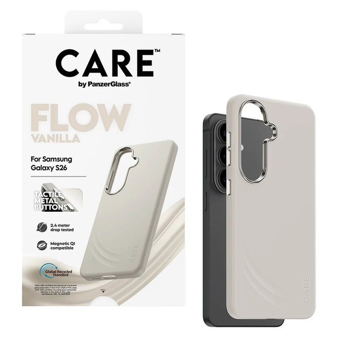 Puzdro FLOW s QI pre Samsung Galaxy S26, Vanilla, PanzerGlass