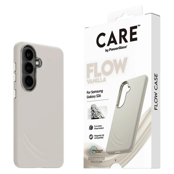 Puzdro FLOW s QI pre Samsung Galaxy S26, Vanilla, PanzerGlass