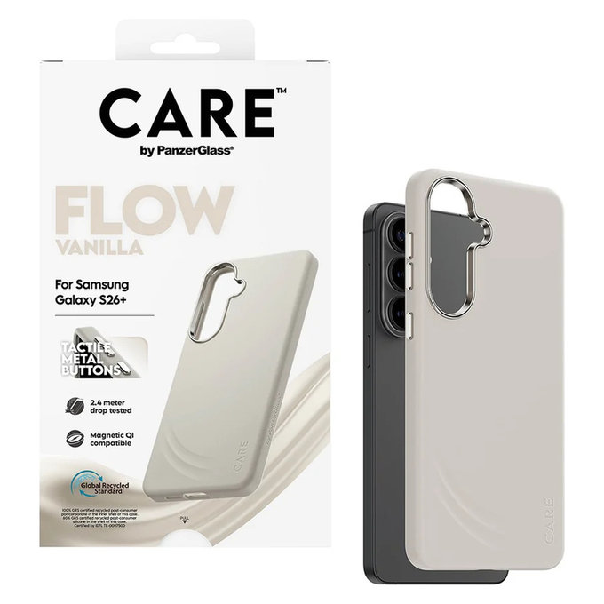 Puzdro FLOW s QI pre Samsung Galaxy S26+, Vanilla, PanzerGlass