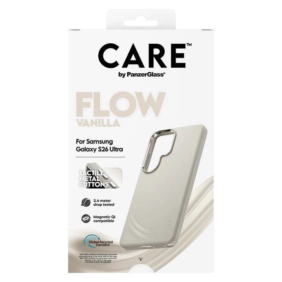 Puzdro FLOW s QI pre Samsung Galaxy S26 Ultra, Vanilla, PanzerGlass