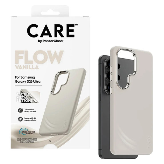 Puzdro FLOW s QI pre Samsung Galaxy S26 Ultra, Vanilla, PanzerGlass