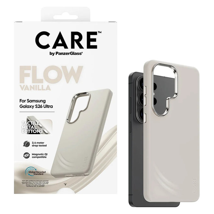 Puzdro FLOW s QI pre Samsung Galaxy S26 Ultra, Vanilla, PanzerGlass