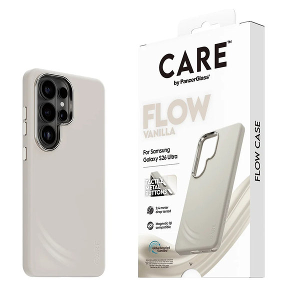 Puzdro FLOW s QI pre Samsung Galaxy S26 Ultra, Vanilla, PanzerGlass