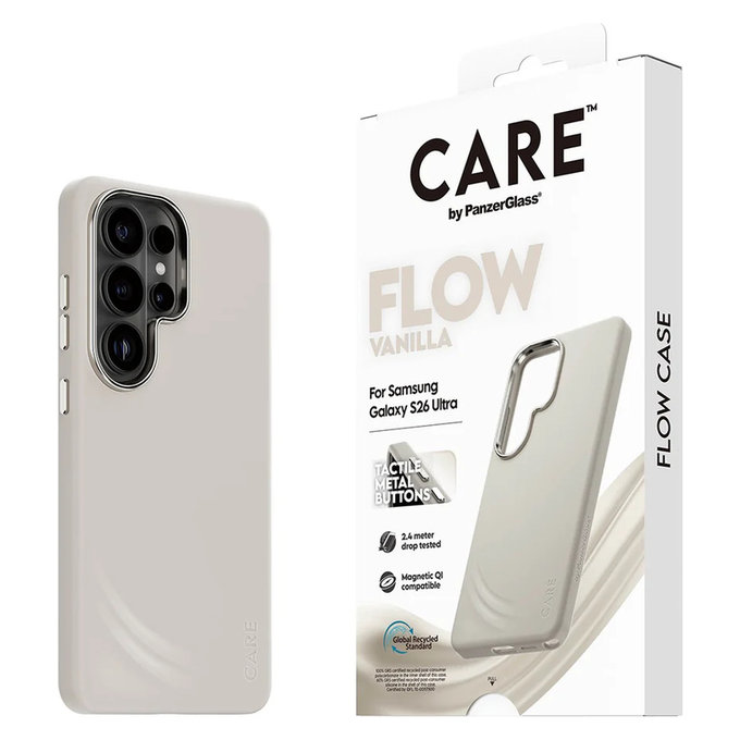 Puzdro FLOW s QI pre Samsung Galaxy S26 Ultra, Vanilla, PanzerGlass