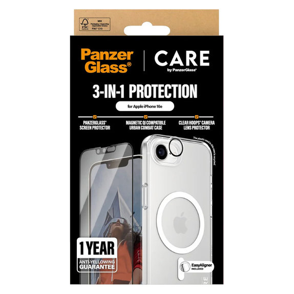 Bundle 3v1 pre iPhone 17e/16e, PanzerGlass