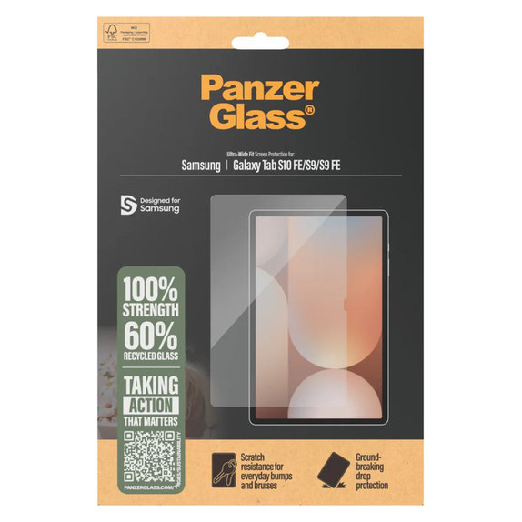 Tvrdené sklo UWF pre Samsung Galaxy Tab S10 FE/S9/S9 FE, Číra, PanzerGlass